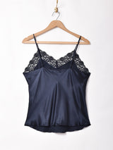レースデザイン シルクキャミソール
