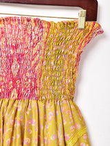 総柄 変形 ベアワンピース