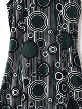 Emerald Motel 総柄 スリーブレス ベロアワンピース