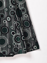 Emerald Motel 総柄 スリーブレス ベロアワンピース