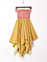 総柄 変形 ベアワンピース