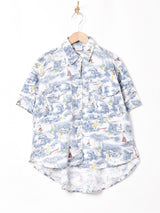 総柄 半袖シャツ