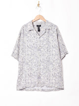 総柄 オープンカラー半袖シャツ