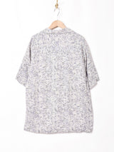 総柄 オープンカラー半袖シャツ