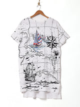 アメリカ製 マッププリント ビッグサイズTシャツ