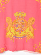 後染め エンブレムプリント半袖トップス