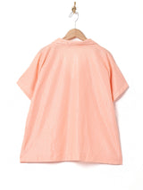 織り柄 オープンカラー半袖シャツ