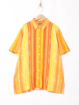 グラデーションストライプ 半袖シャツ