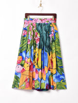 総柄 シルクスカート