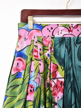 総柄 シルクスカート