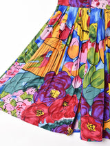 総柄 シルクスカート