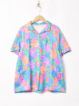 花柄 半袖シャツ