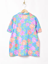 花柄 半袖シャツ