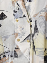 総柄 ダブルジャケット