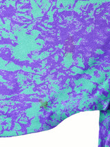 総柄 オープンカラー半袖リボンシャツ