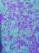 総柄 オープンカラー半袖リボンシャツ