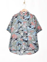総柄 半袖シャツ