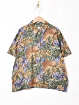 アメリカ製 総柄 半袖シャツ