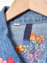 J.C. Penny 刺繍 デニムシャツ