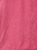 織り柄 半袖シルクシャツ