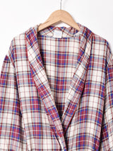 チェック ロングガウン