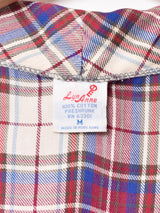 チェック ロングガウン