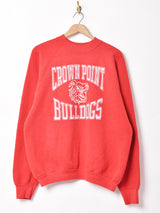 アメリカ製 CROWN POINT BULLDOGS プリントスウェットシャツ