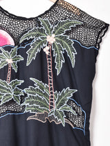 カットワーク刺繍 半袖トップス