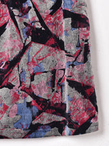 総柄 ベロア タイトミニスカート