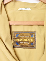 イタリア製 イエロー ショールカラーコート