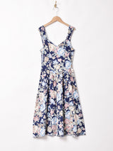 花柄 スリーブレスワンピース