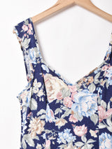 花柄 スリーブレスワンピース