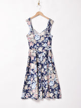 花柄 スリーブレスワンピース