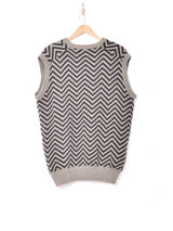 ウェーブデザイン ニットベスト