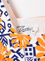 60's〜70's 総柄 スリーブレスワンピース