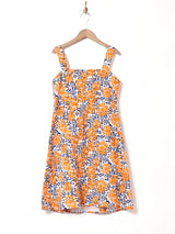 60's〜70's 総柄 スリーブレスワンピース