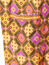 総柄 スリーブレスワンピース