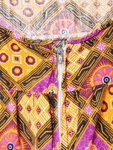 総柄 スリーブレスワンピース