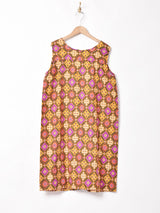総柄 スリーブレスワンピース