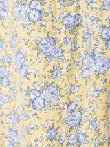 リネン混 花柄 スリーブレスワンピース