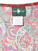 アメリカ製 ペイズリー柄 フロントオープン スリーブレス ワンピース