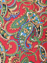 アメリカ製 ペイズリー柄 フロントオープン スリーブレス ワンピース