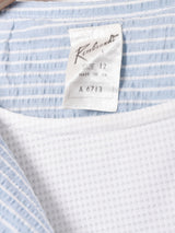 イギリス製 ストライプ 七分袖ワンピース