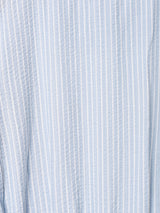 イギリス製 ストライプ 七分袖ワンピース