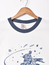 【2色展開】 バイクプリント リンガーTシャツ