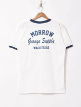 【2色展開】 バイクプリント リンガーTシャツ