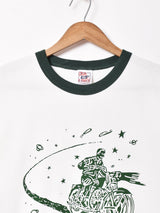 【2色展開】 バイクプリント リンガーTシャツ