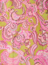 花柄 スリーブレス ジップアップワンピース