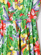 花柄 スリーブレスワンピース