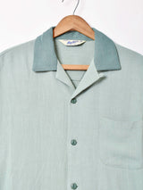 【2色展開】Backers バイカラー 半袖 オープンカラーシャツ